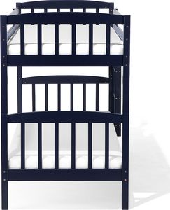 Beliani Łóżko piętrowe drewniane 90 x 200 cm niebieskie REVIN 3