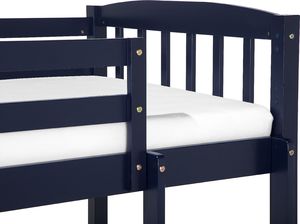 Beliani Łóżko piętrowe drewniane 90 x 200 cm niebieskie REVIN 4