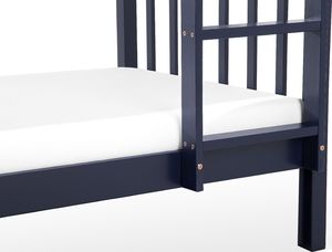 Beliani Łóżko piętrowe drewniane 90 x 200 cm niebieskie REVIN 5