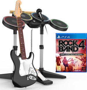 Zestaw muzyczny Band-in-a-Box do Rock Band 4 (Gra + gitara + Perkusja + Mikrofon) PS4 1