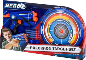 KIK Wyrzutnia karabin maszynowy NERF 8 strzałek tarcza 11