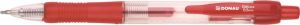 Donau Długopis automatyczny żelowy z wodoodpornym tuszem 0,5mm, czerwony 5901498058854 1