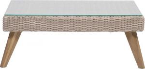 Beliani Zestaw ogrodowy rattanowy 4-osobowy szaro-brązowy VITTORIA 3