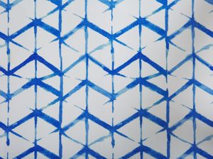 Beliani Zestaw 2 leżaków ogrodowych jasne drewno akacjowe niebiesko-biały ANZIO 6