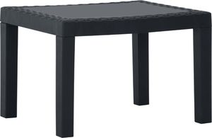 vidaXL Zestaw wypoczynkowy do ogrodu poduszki plastik szary 3