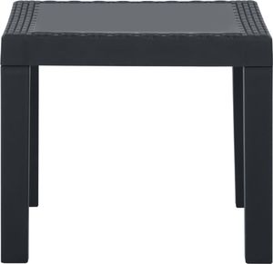 vidaXL Zestaw wypoczynkowy do ogrodu poduszki plastik szary 4