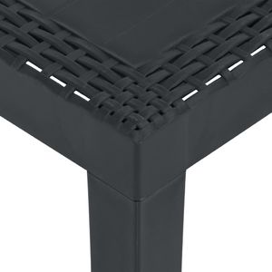 vidaXL Zestaw wypoczynkowy do ogrodu poduszki plastik szary 6