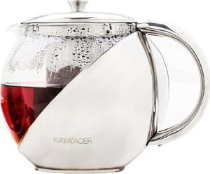 NAVA Dzbanek imbryk z sitkiem do zaparzania ZAPARZACZ szklany do herbaty ziół 0,5L 1
