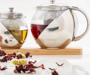 NAVA Dzbanek imbryk z sitkiem do zaparzania ZAPARZACZ szklany do herbaty ziół 0,5L 12