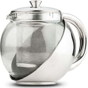 NAVA Dzbanek imbryk z sitkiem do zaparzania ZAPARZACZ szklany do herbaty ziół 0,5L 2