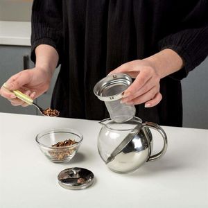 NAVA Dzbanek imbryk z sitkiem do zaparzania ZAPARZACZ szklany do herbaty ziół 0,5L 5