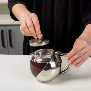 NAVA Dzbanek imbryk z sitkiem do zaparzania ZAPARZACZ szklany do herbaty ziół 0,5L 9