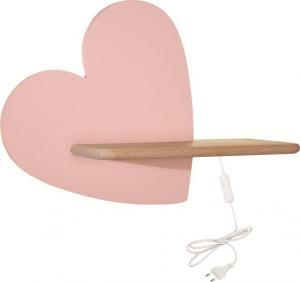 Candellux Kinkiet ścienny LED do pokoju dziecięcego różowy Candellux Heart dziewczęcy 21-84569 1