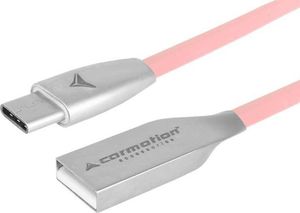 Kabel USB Carmotion USB-A - USB-C 1.2 m Różowy 1