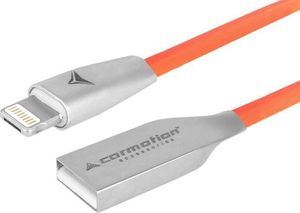 Kabel USB Carmotion USB-A - microUSB, Lightning 1.2 m Pomarańczowy 1