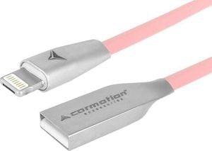 Kabel USB Carmotion USB-A - microUSB, Lightning 1.2 m Różowy 1