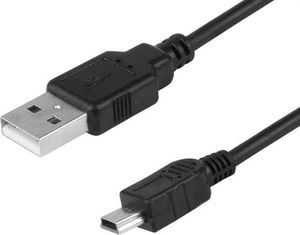 Kabel USB Carmotion USB-A - miniUSB 1.2 m Czarny 1