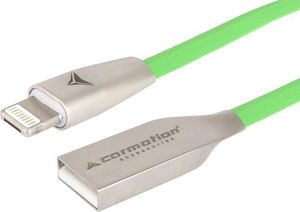 Kabel USB Carmotion USB-A - microUSB, Lightning 1.2 m Zielony 1