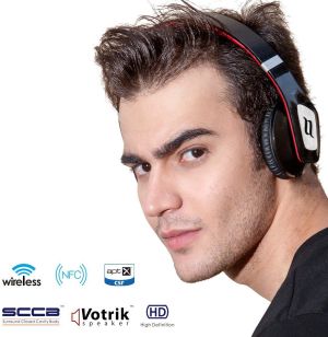 Słuchawki Noontec Zoro Wireless II, Czarno-czerwone 3