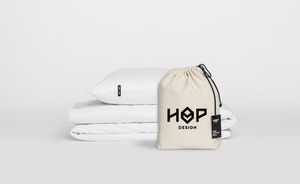 HOP DESIGN Pościel bawełniana 220x200 oraz 2x70x80 Biała 5