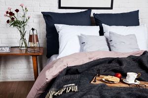 HOP DESIGN Pościel bawełniana 220x200 oraz 2x70x80 Biała 7