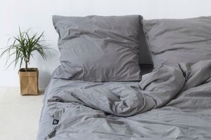 HOP DESIGN Pościel bawełna 220x200 oraz 2x70x80 Ciemny Szary 4