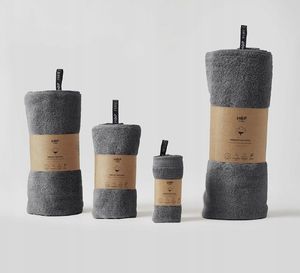 HOP DESIGN Ręcznik bawełniany HOP, ciemny szary 70x140 3