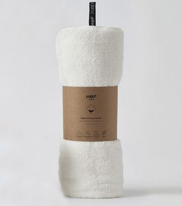 HOP DESIGN Ręcznik bawełniany HOP, biały naturalny 90x150 1