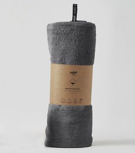HOP DESIGN Ręcznik bawełniany HOP, ciemny szary 90x150 1