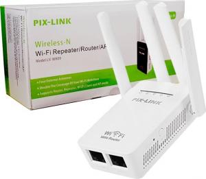 Access Point Pix-Link Wi-Fi Repeater White 3