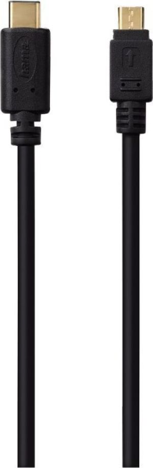 Kabel USB Hama USB-C na microUSB 0.75m Czarny (135713) 2