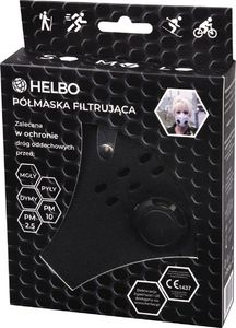 Maska antysmogowa Helbo Półmaska Filtrująca Neoprenowa FFP1 Czarna roz. L 3