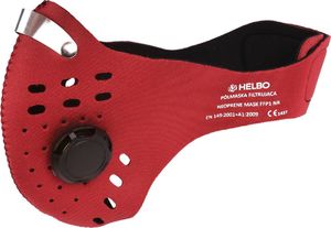 Maska antysmogowa Helbo Półmaska Filtrująca Neoprenowa FFP1 Czerwona roz. L 1
