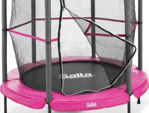 Trampolina ogrodowa Salta ogrodowa Junior z siatką wewnętrzną 4.5 FT 140 cm różowa 2