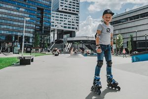 Nijdam Ochraniacze na kolana rolki dla dzieci Neo Nero Nijdam L 4