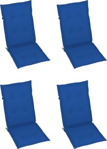 vidaXL Poduszki na krzesła ogrodowe, 4 szt., kobaltowe, 120x50x4 cm (314117) 1