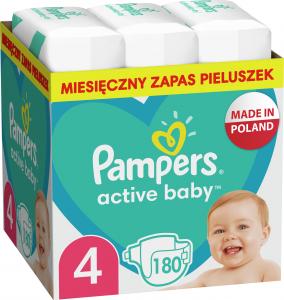 Pampers Pieluchy Active Baby 4, 9-14 kg, 180 szt. 8