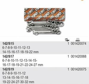 Beta Tools KPL.KLUCZY PŁ.-OCZK.Z DWUK.M.ZAPAD.19SZT 142/S19 BETA UTENSILI S.P.A. 1