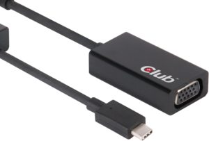 Adapter USB Club 3D USB-C - VGA Czarny  (CAC-1502) 3