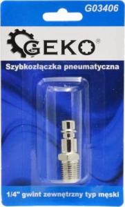 Geko SZYBKOZŁĄCZKA PNEUMATYCZNA TYP MĘSKI 1/4" GWINT ZEWNĘTRZNY (BLISTER) (10/100) G03406 GEKO 1