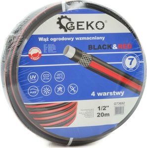 Geko WĄŻ OGRODOWY WZMACNIANY BLACK&RED 1/2" 20M (1) G73692 GEKO 1