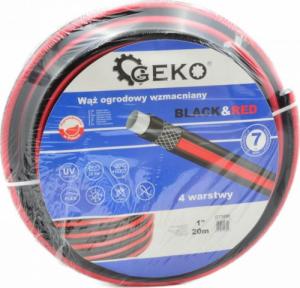 Geko WĄŻ OGRODOWY WZMACNIANY BLACK&RED 1" 20M (1) G73698 GEKO 1