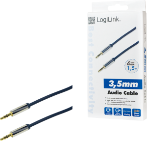 Kabel LogiLink Jack 3.5mm - Jack 3.5mm 1.5m niebieski (CA10150) 4