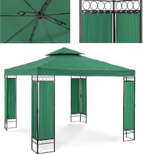Uniprodo Pawilon ogrodowy altana namiot składany 3 x 3 x 2.6 m zielony Pawilon ogrodowy altana namiot składany 3 x 3 x 2.6 m zielony 1