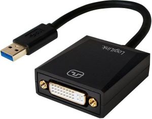Adapter USB LogiLink USB - DVI Czarny  (UA0232) 1