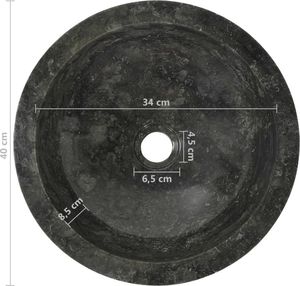 vidaXL 74 cm czarny (3058161) 9