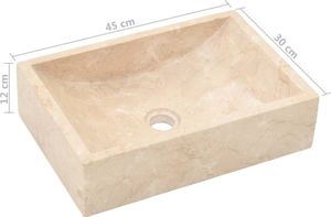 vidaXL 132 cm kremowy (3058167) 10