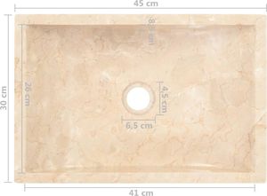 vidaXL 132 cm kremowy (3058167) 11