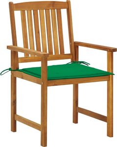 vidaXL Krzesła reżyserskie z poduszkami, 4 szt., lite drewno akacjowe 2