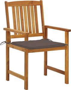 vidaXL Krzesła reżyserskie z poduszkami, 4 szt., lite drewno akacjowe 2